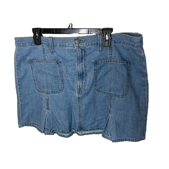 Madewell $88 Pleated Denim Mini Skirt Stilecrost Wash Size 33 NL337 - Picture 4 of 7